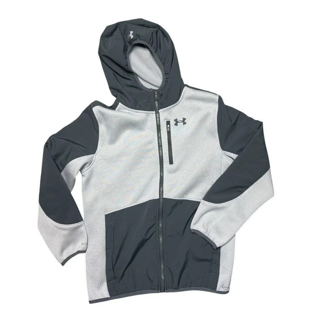 Under Armour Boys Jacket Size Youth Large Gray